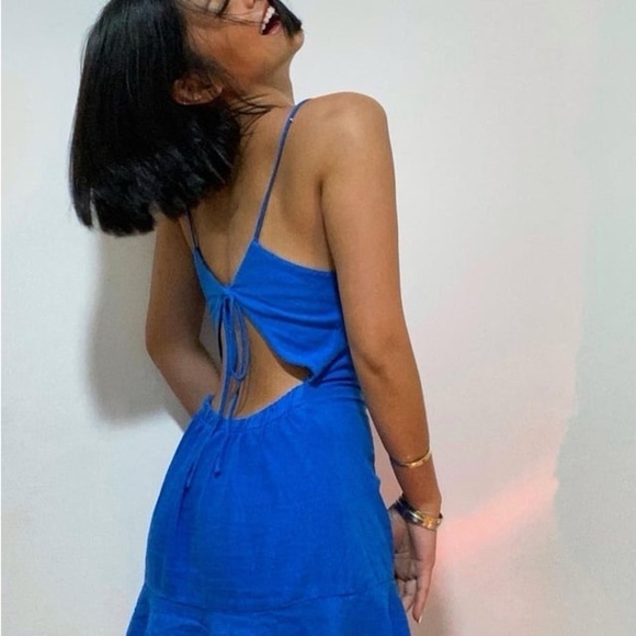 Zara Royal Blue Ruffle Mini - Picture 3 of 8